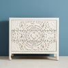 Luxury Handcarved Lombok 3 Drawer Dresser White 1