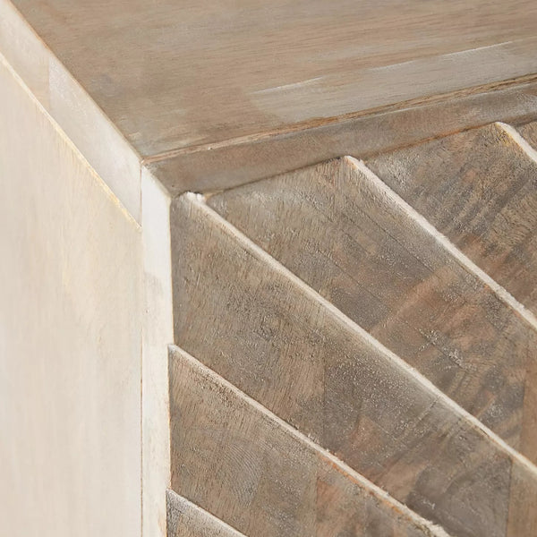 Handcarved Samuel Cabinet Washed Grey