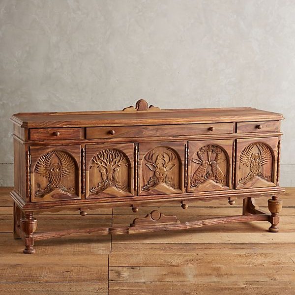 Handcarved Menagerie Buffet Natural 1