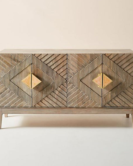 Handcarved Samuel Sideboard Washed Grey 1