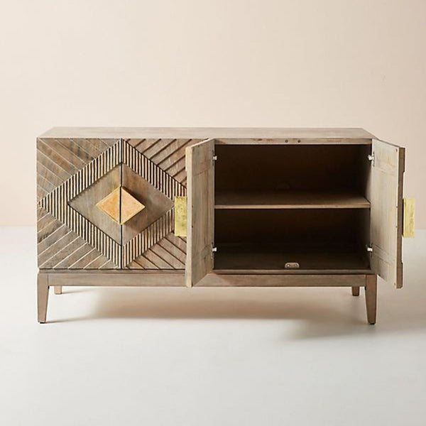Handcarved Samuel Sideboard Washed Grey