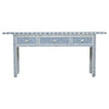 Blue Bone Inlay 3 Drawer Geometric Console Long Edges 1