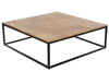 Iron Coffee Table With Hammered Brass Top 2