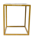 Italian Marble Side Table With Floral Gemstone Inlay 2