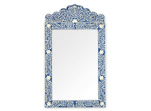Bone Inlay Crested Mirror Blue