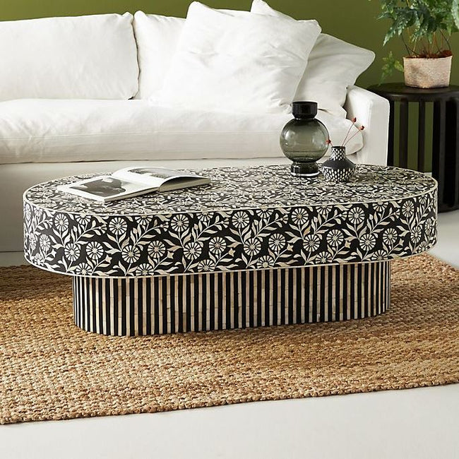 Luxury Laila Inlay Coffee Table Black 1