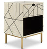 Luxury Handcrafted Bone Inlay Nightstand