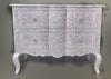 Mother Of Pearl Inlay Chest 2 Curved Drawer Floral Design Light Pink 1