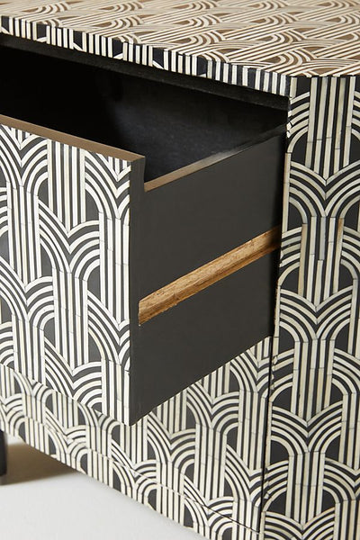 Sprinkle Midtown Bone Inlay Nightstand Black