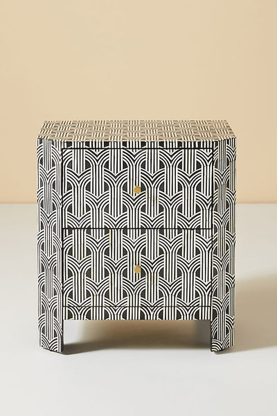 Sprinkle Midtown Bone Inlay Nightstand Black