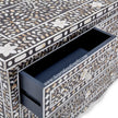 Black Mother Of Pearl 4 Drawer Chest Curved Legs 4