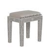 Mother Of Pearl Inlay Floral Stool Grey 1
