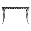 Mother Of Pearl Curved Leg Console Star Design Black 2