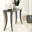 Mother Of Pearl Curved Leg Console Star Design Black 1