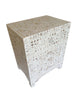 Mother Of Pearl Floral Inlay Large Drawer Bedside White 2