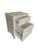 Mother Of Pearl Floral Inlay Large Drawer Bedside White 3
