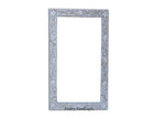 Grey Mother Of Pearl Floral Rectangle Mirror 1