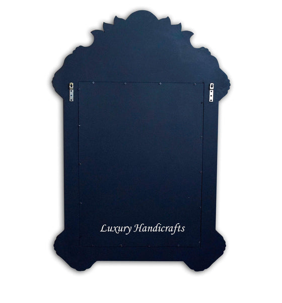 Black Mother Of Pearl Inlaid Parrot Mirror 3