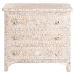 Pale Pink Mother Of Pearl Inlay 3 Drawer Chest Floral 1