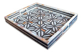 Mother Of Pearl Inlay Cross Design Tray Grey 2