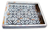 Mother Of Pearl Inlay Cross Design Tray Grey 1