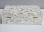 Mother Of Pearl Inlay Floral Box Ivory 2