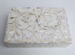 Mother Of Pearl Inlay Floral Box Ivory 4