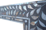 Grey Mother Of Pearl Inlay Leaf Mirror 3
