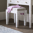 Mother Of Pearl Inlay Floral Stool White 3
