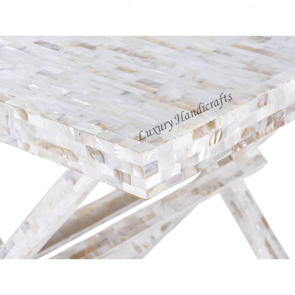 Full Mother Of Pearl Inlay Coffee Table