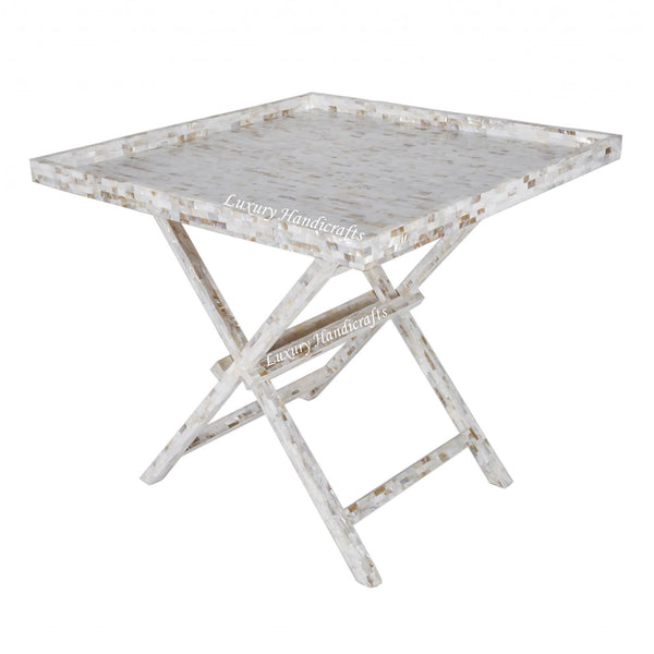 Full Mother Of Pearl Inlay Coffee Table
