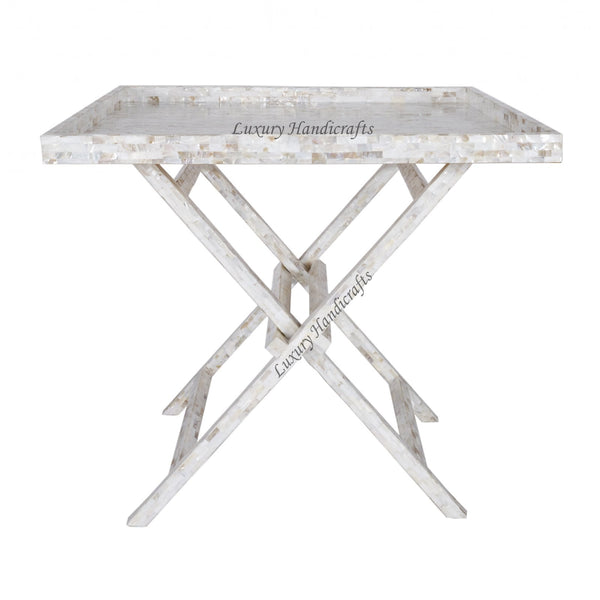 Full Mother Of Pearl Inlay Coffee Table