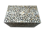 Mother Of Pearl Inlay Jewelry Box Dark Grey 3 