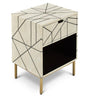Nola Bone Inlay Bedside Table for Bedroom