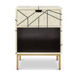 Nola Full Bone Inlay Bedside Table with 1 Drawer