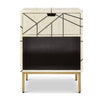 Nola Full Bone Inlay Bedside Table with 1 Drawer