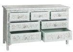 Pale Blue Mother Of Pearl Inlay Chest Of 7 Drawers Large 3