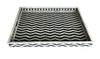 Black Rectangle Chevron Pattern Bone Inlay Tray 3