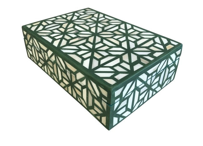 Tortoise Bone Inlay Box Green 1