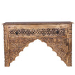 Reclaimed Wood Traditional Hand Carved Console Table 1