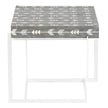 Mother Of Pearl Inlay Arrow Side Table Grey 1
