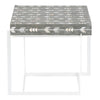 Mother Of Pearl Inlay Arrow Side Table Grey 1