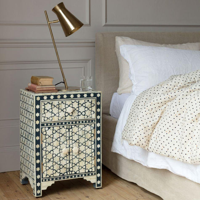 Star Bone Inlay Bedside Grey 1