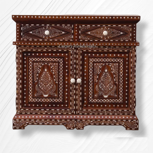 Teak Wood Bone Inlaid Cabinet 1