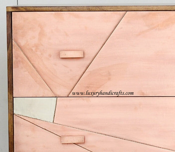 Three Drawer Chest Copper Brass 2