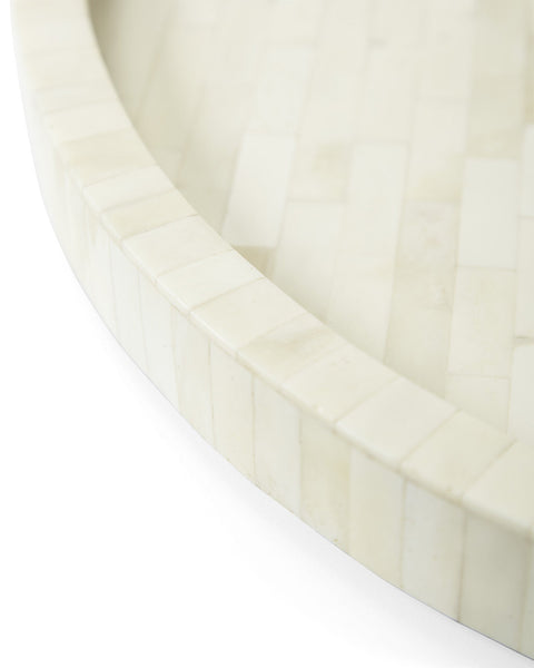 Full Bone Inlay Round Tray