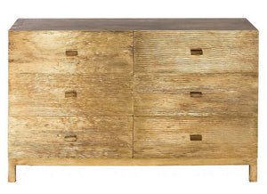 Wave Design Brass Sideboard 6 Drawers