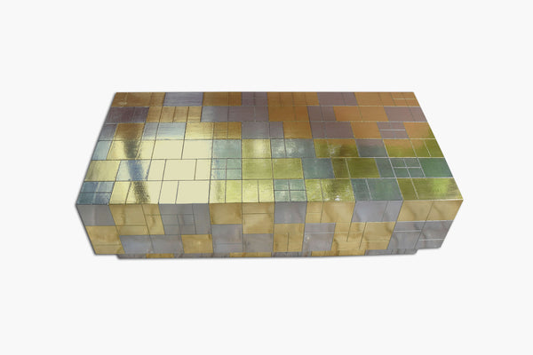 White Metal And Brass Coffee Table Center Table 3