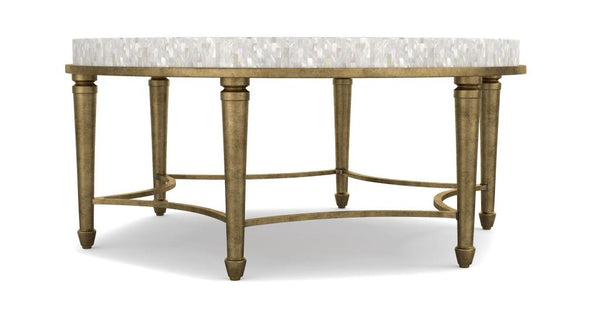 White MOP Shell Inlay Coffee Table