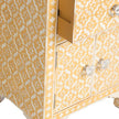 Yellow Bone Inlay Arctic Bedside 1 Drawer 2 Door Nightstand 4
